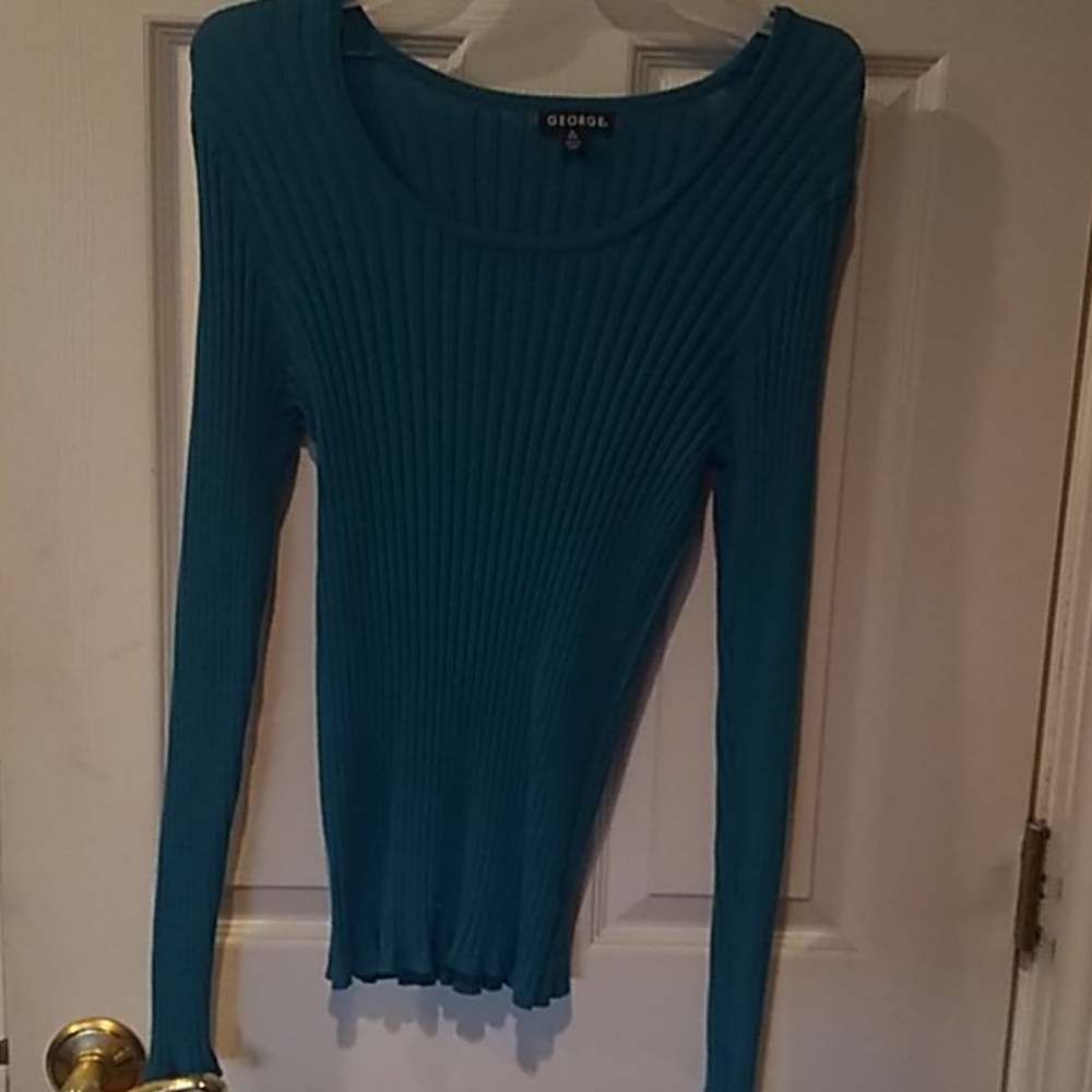 Long sleeve teal sweater